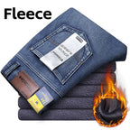 Wthinlee Neue Business-Herrenjeans Lässige Gerade Stretch Fashion Klassische Blau-Schwarze Arbeitsjeans Hose Männer Kleidung