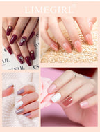 limegirl 15ml Verlängerungs-Nagelgel-Set 6W LED Lampe Komplettes Maniküre-Set Fingerverlängerungsform Nagel-Kit Alles für schnelles Verlängerungs-Werkzeugset