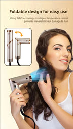 5-in-1 Handgriff Faltbarer Haartrockner Tragbarer Multifunktionaler Heimhaartrockner Negativ-Ionen-Haarpflege Lockenstab Persönliches Styling