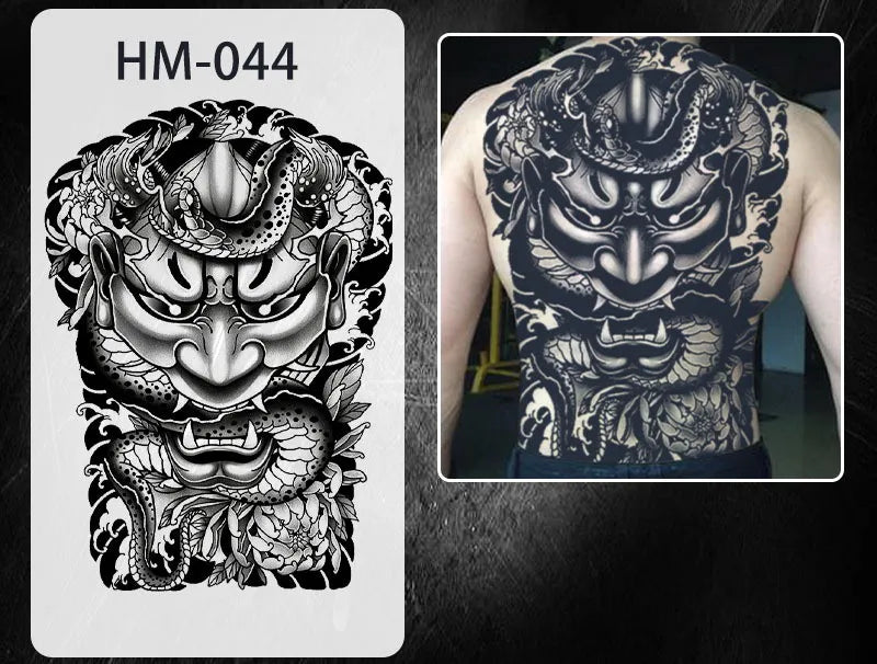 Magic Juice Tinte Wasserdichte Tattoo Aufkleber Große Größe Kräutersaft Temporäre Tattoos Männer Body Art Drache Tiger