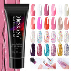 Poly Nail Gel Komplettset mit 6W LED-Lampe Nagelset für Anfänger Nagelspitzen Kunst 3D-Design Dekoration Verlängerung Maniküre Werkzeugset