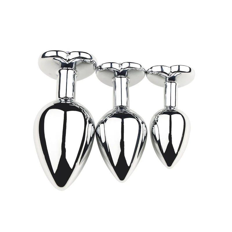 Metall-Analdildo für Frauen, Männer, Paare, Butt Plug, Arsch-Spielzeug, Erwachsenenspiel, Masturbator, Anal S/M/L, Diamant-Sexspielzeug für Erwachsenenprodukte