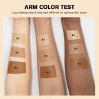 Bronze Bein- und Körper-Make-up-Foundation mit Puderquaste 100ml Wasserfest Lang anhaltend Gleichmäßiger Hautton Körperbräunungscreme 3 Farben