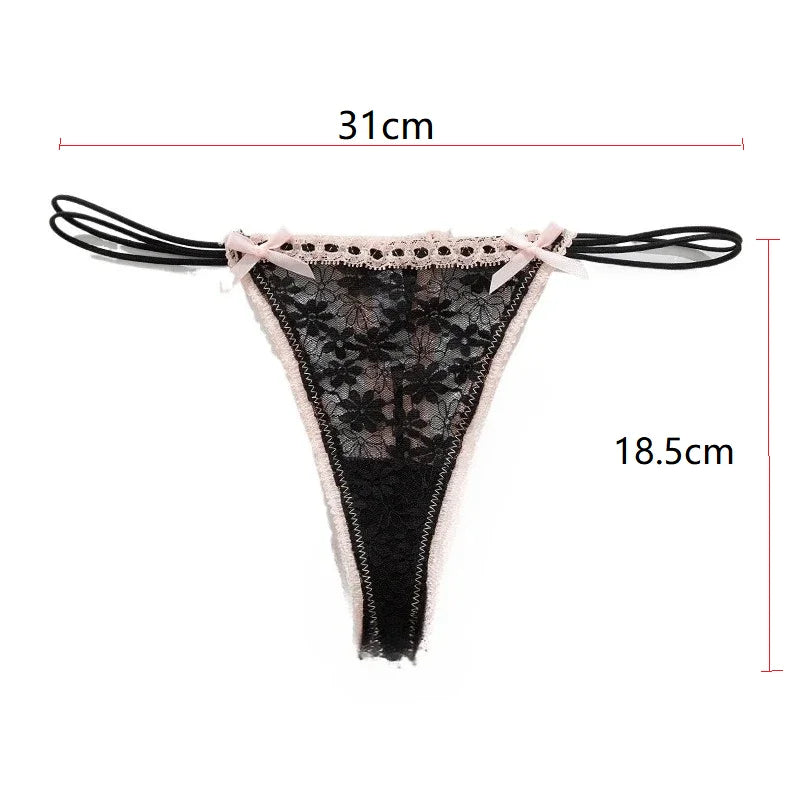 Spitzen-Schleifen-Höschen, sexy Damen-Dessous, Alltagskleidung, Homewear, einfarbige Unterwäsche für Damen, niedrige Taille, atmungsaktive Höschen, трусы женские