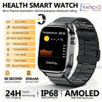 2026 Neue Pflegegrad-Harnsäure-Blutfettwerte Smartwatch Herren EKG+PPG Blutdruck Herzfrequenz Bluetooth Anruf Gesundheits-Smartwatch