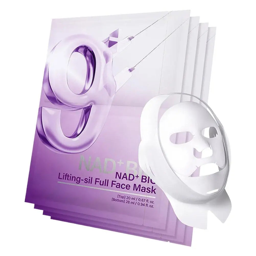 Korea Numbuzin NO.9 NAD+ BIO Skincare Set - Lifting-sil Full Face Mask, NMN BIO Time Reversing Essence, Retinol Eye Cream