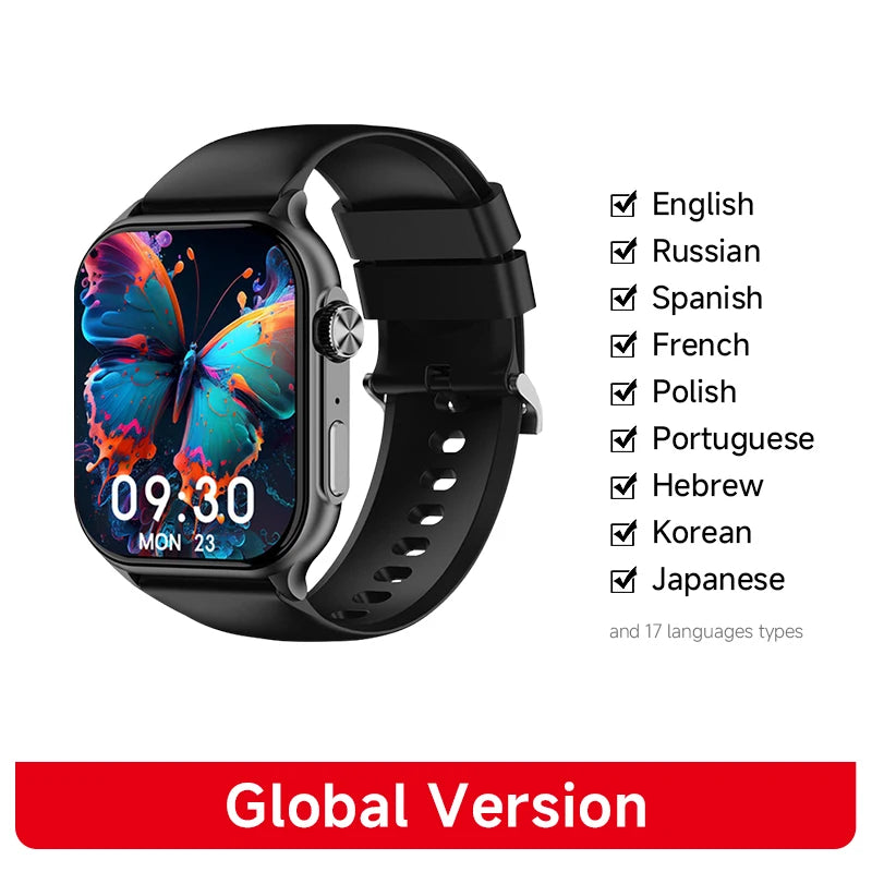 Lenovo 2026 Smartwatch 1,96" HD AMOLED Display Herzfrequenz-Gesundheitsüberwachung Bluetooth-Sprachanrufe Smartwatch für Android IOS