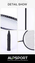 ALP ZJ2.0 Pro 4U 85g 100% Carbonfaser + Titanlegierung Badmintonschläger Ultraleichte Sportausrüstung Schläger Badmintontraining