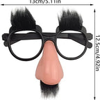 Scherzbrille Lustige Brille mit großer Nase, Augenbrauen / Schnurrbart für Halloween-Geburtstagsfeiern, lustige Foto-Requisiten