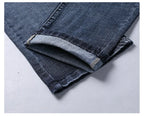 Wthinlee Neue Herrenjeans Freizeithose Gerade Stretch Modische Klassische Blau-Schwarze Arbeits-Jeansstoff-Hose Herren Markenkleidung