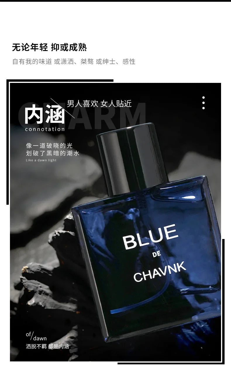Eau De Parfum Zerstäuber Spray 50ML Blue Men's Prefume Fruity Note Man's Unique Mystery Calm and Successful Taste