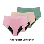 3 Stk./Set Menstruationshöschen Damen sehr starke Blutung Menstruationsunterwäsche High Waist Auslaufsicher Period Panties für Mädchen Set