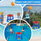 Aufblasbares Ringwurfspiel, schwimmender Basketballkorb, interaktives Wassersportspielzeug, Partygeschenk, Strandspaß, Poolzubehör