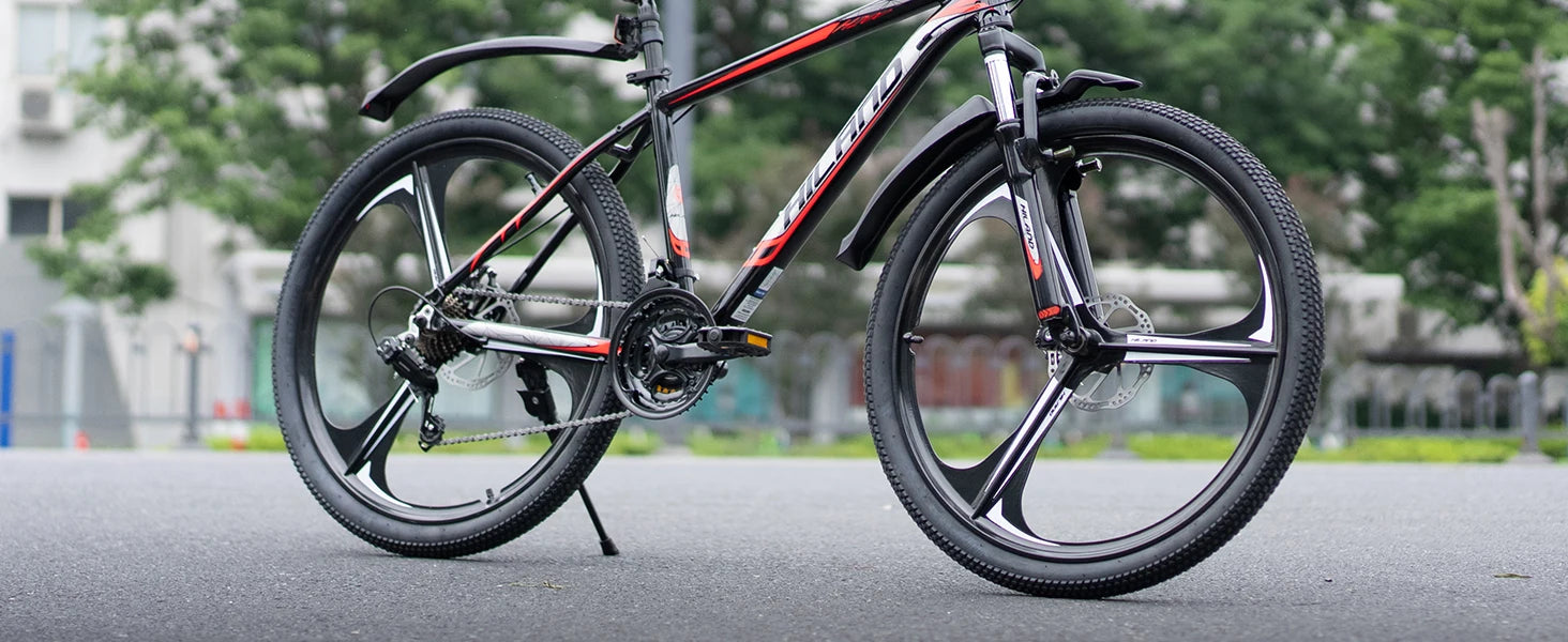 HILAND Mountainbike, 3-Speichen-Rad, 18 Gänge Schaltung, Aluminiumrahmen 26 Zoll Räder, Scheibenbremsen Fahrrad für Herren Damen Herren-MTB