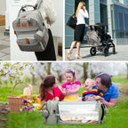 3-in-1-Wickeltaschen-Rucksack, faltbares Babybett, wasserdichte Reisetasche mit USB-Ladefunktion, Wickeltaschen-Rucksack mit Wickelbett, 3 Typen