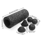 5-in-1 Faszienrollen-Set zur Muskelregeneration – Vibrations-Schaumstoffrolle & Erdnuss-Massageball für Rücken, Nacken, Beine und Yoga-Workouts