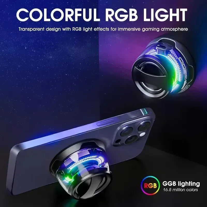 VIKEFON Tragbarer Mini Bluetooth Lautsprecher G200 RGB-Beleuchtung Magnetischer Lautsprecher BT5.3 Mini Sound Box 7 Stunden Wiedergabe Handyhalter