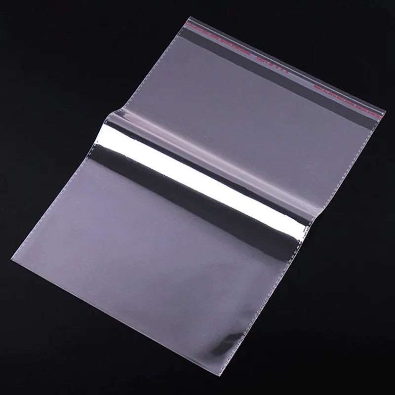 100 Stück OPP selbstklebende transparente Plastiktüte Kleidung Schmuck Verpackung Selbstklebende Keks-Bonbon-Verpackung Cellophan-Beutel