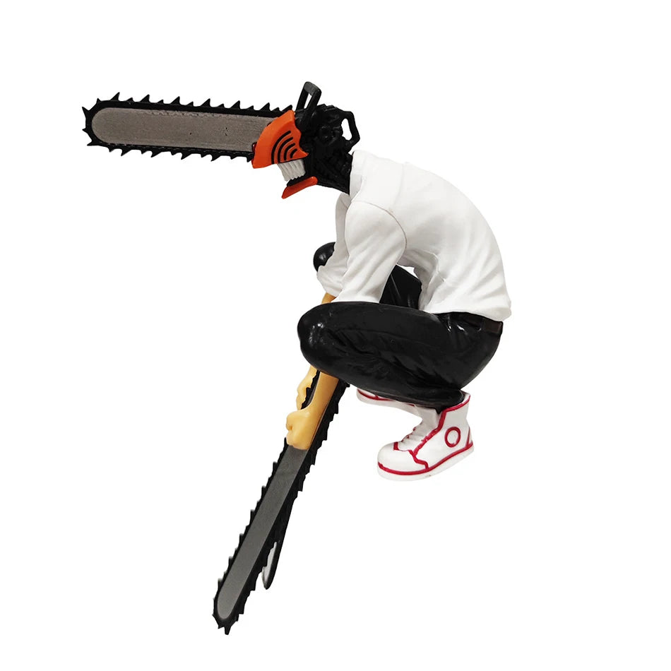 Anime Chainsaw Man Figur 2er Set Denji Actionfigur 14-17cm Auto Dekoration Puppe PVC Modell Sammlerstücke Kindergeschenke