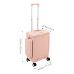 Moderner 20-Zoll PC-Gepäckkoffer, Aluminiumlegierung, Hartschale, Reisekoffer mit 4 Rollen, 3-Öffnungs-Struktur für Reisen