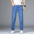 Herrenhose Büro Business Jeans Herren Klassische Blau Schwarz Baumwolle Stretch Straight Denim Hose Herren Marken Hosen