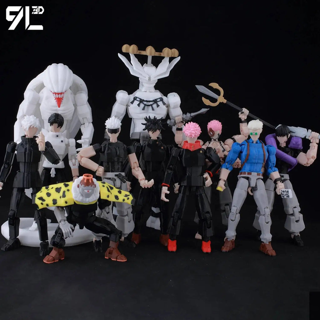 9L3D Lucky13 Gojo Sukuna Jujutsu Fushiguro Toji Gojo Satoru Actionfigur Dummy13 T13 Mehrgelenkige Sammlerstücke Titan13