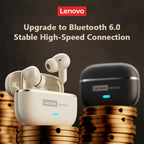 Choice Lenovo LE208 Kabellose Lederkopfhörer Bluetooth 6.0 ENC Kopfhörer Rauschunterdrückung Headset Geringe Latenz Gaming-Headset