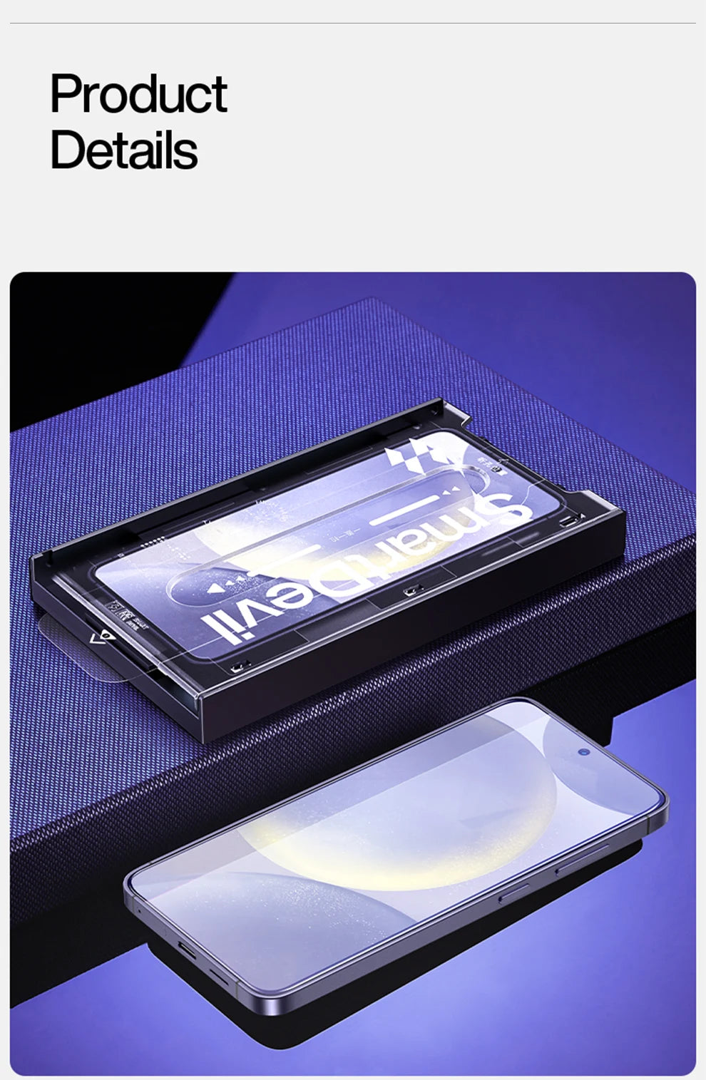 SmartDevil Staubfreie Displayschutzfolie aus gehärtetem Glas für Samsung S26 Ultra HD, klare Displayschutzfolie für Samsung S25 S24, Anti-Fingerabdruck