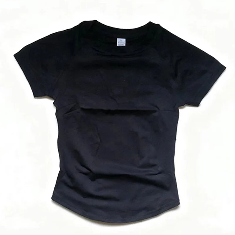 Kurzarm Gym-Top Damen Kleidung Yoga-Top Nahtloses Sportshirt Leichtes Fitness-Workout-Shirt Sport-Tops Active Wear Femme