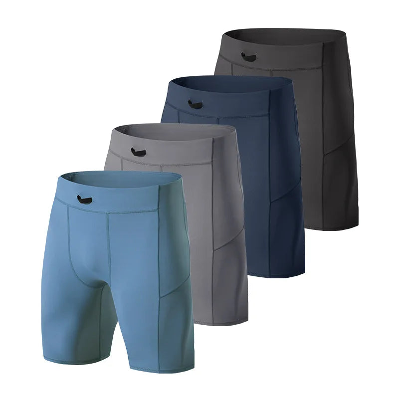 Kompressionsshorts Herren Schnell Trocknend Bodybuilding Tights Shorts Fitness Leggings Elastischer Bund Sportshorts Kurze Hose Gym Laufsport Herren
