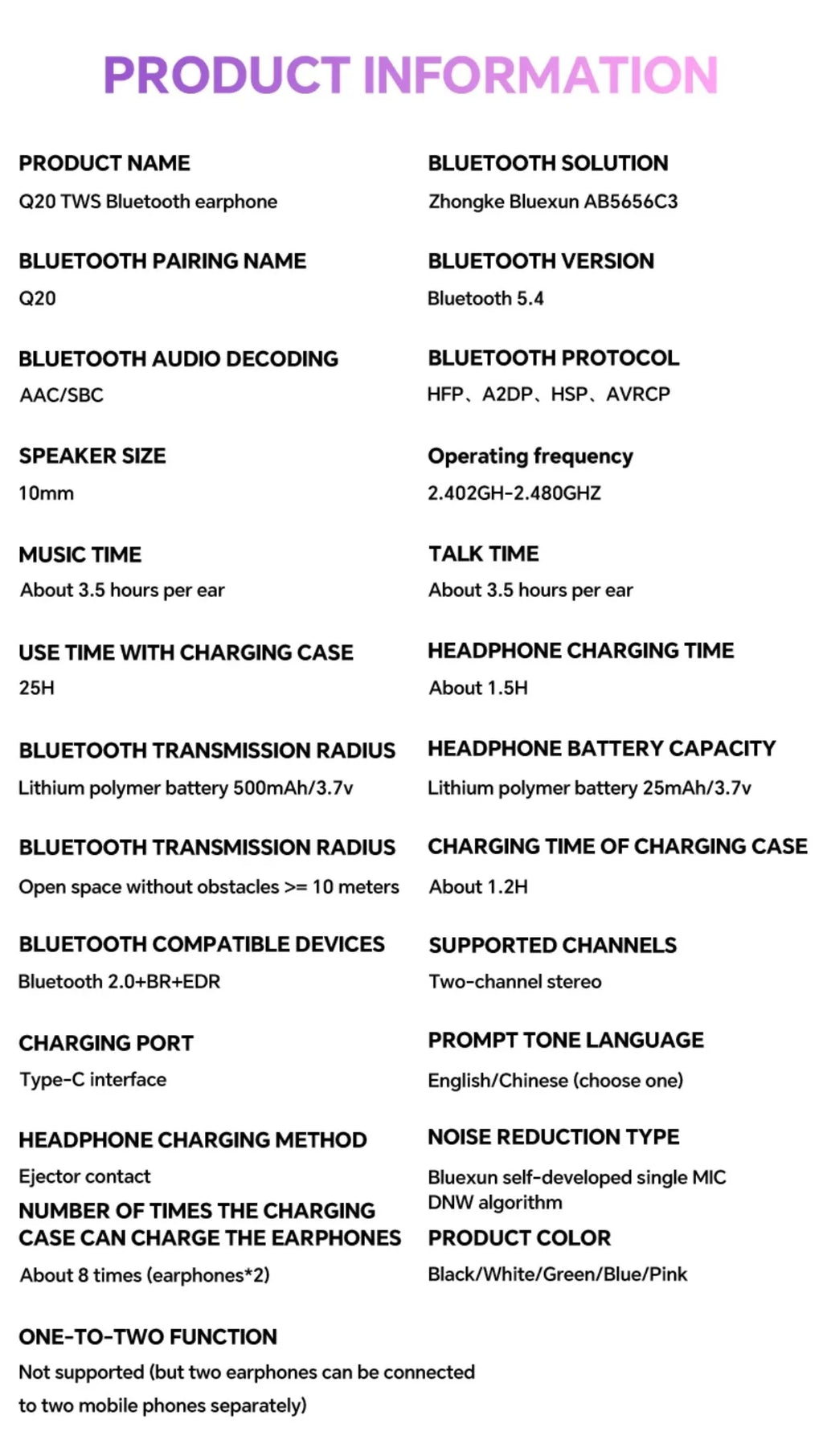 Übersetzung Kopfhörer mit Touchscreen Kabellos Bluetooth 5.4 Smart Earphone HiFi Audio Hohe Qualität Transparente Hülle Headset
