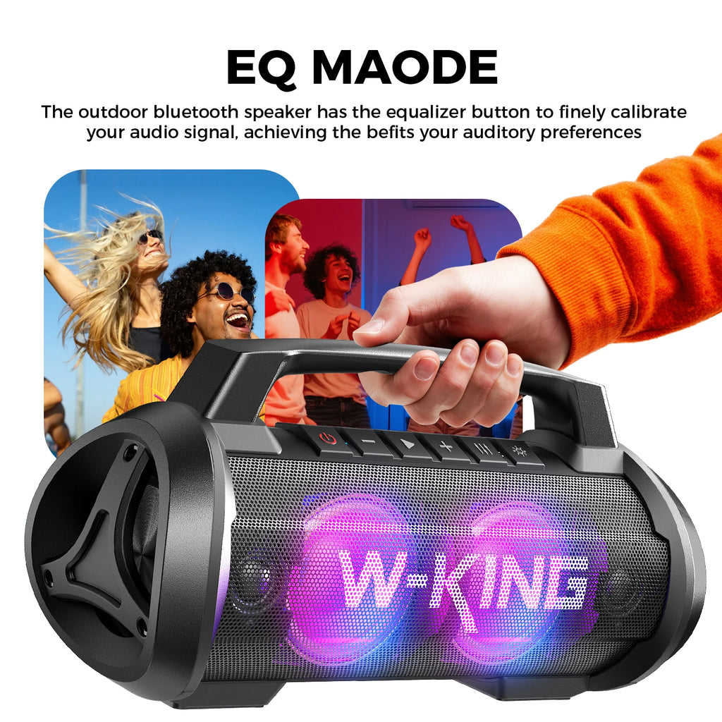 W-KING 70W RMS Bluetooth Portable Speaker,  Speaker Wireless Loud IPX6 Waterproof Bluetooth Speakers with Subwoofer/Bass Boost