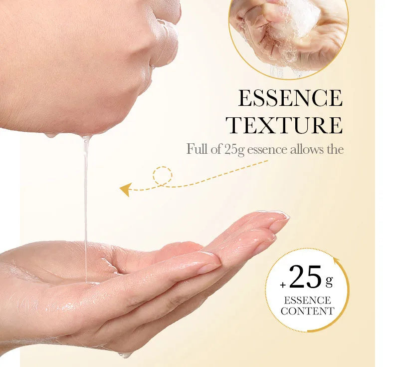10 St. SADOER 24K Gold Vitamin C Hyaluronsäure Gesichtsmaske Feuchtigkeitsspendend Straffend Hydrierend Gesichtsmasken Hautpflegeprodukte