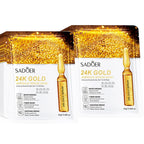 10 St. SADOER 24K Gold Vitamin C Hyaluronsäure Gesichtsmaske Feuchtigkeitsspendend Straffend Hydrierend Gesichtsmasken Hautpflegeprodukte