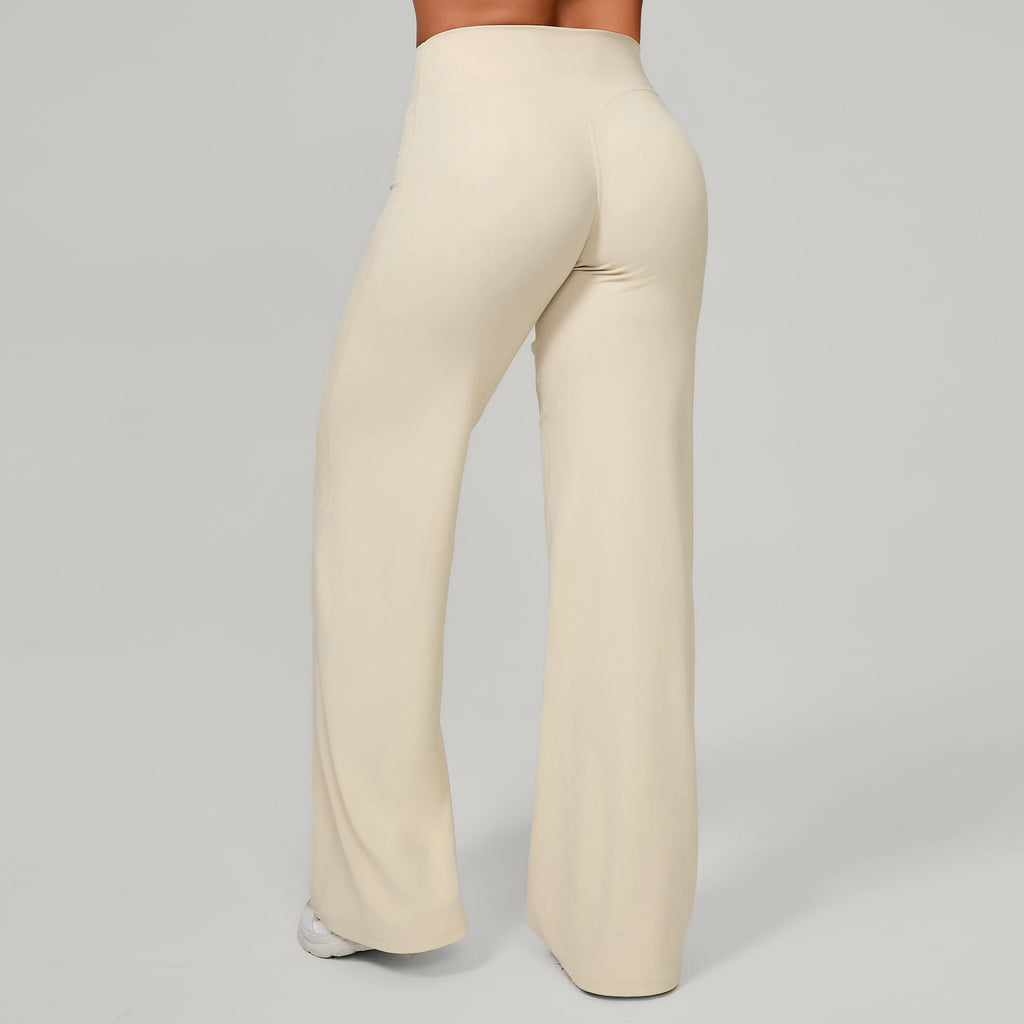 Damen gerade Yoga-Leggings weicher, dehnbarer Stoff Damen-Yogahosen GYM Schweißableitende Eigenschaften Lauf-Sport-Hosen