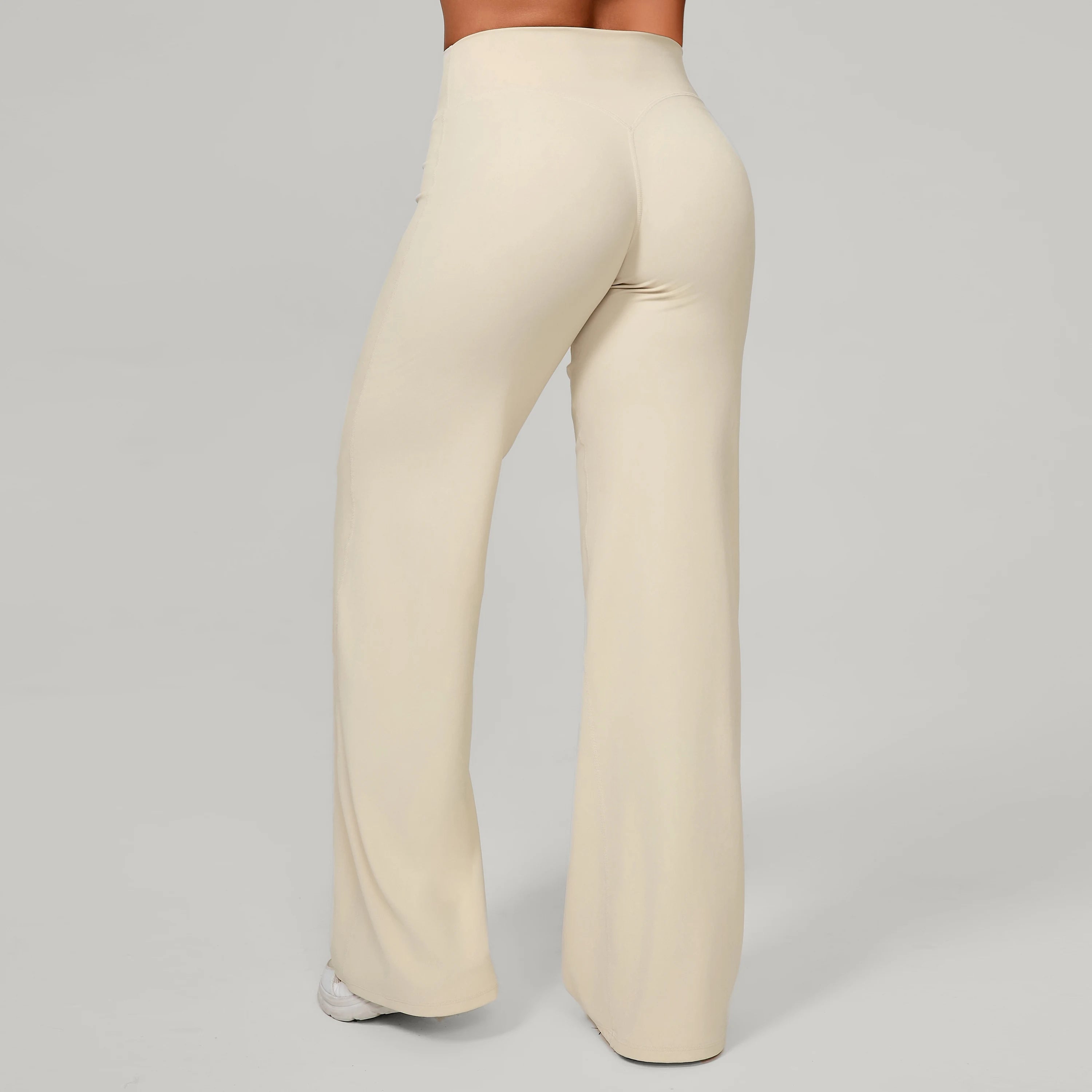 Damen gerade Yoga-Leggings weicher, dehnbarer Stoff Damen-Yogahosen GYM Schweißableitende Eigenschaften Lauf-Sport-Hosen