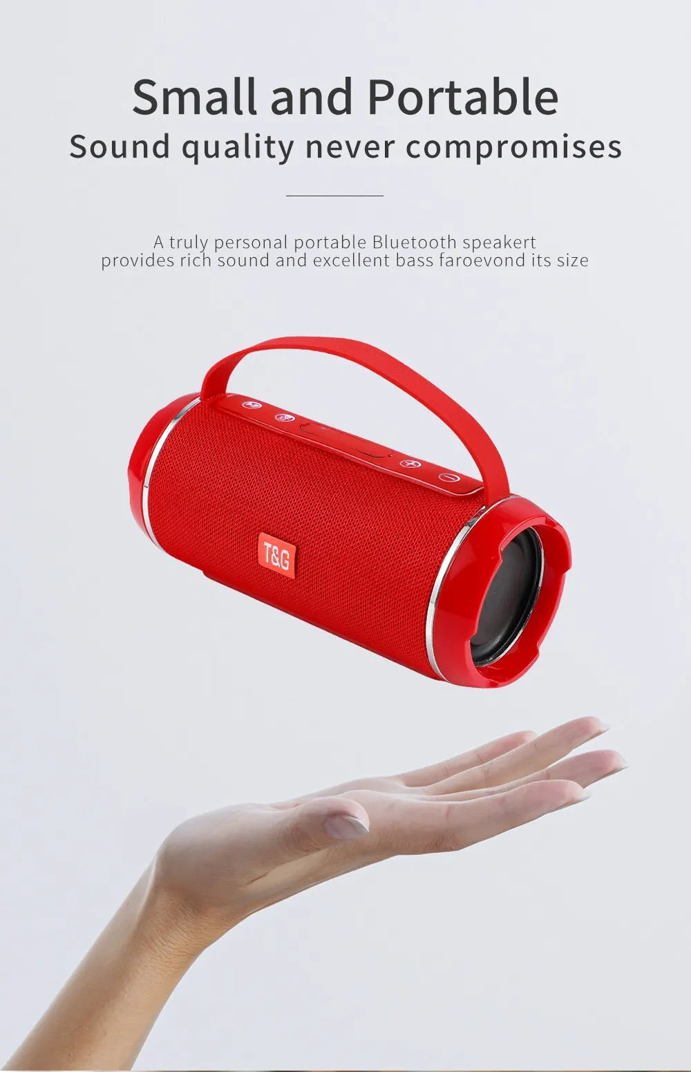 Bluetooth-Lautsprecher TG116c TWS Drahtlos Leistungsstarker Tragbarer Outdoor-Lautsprecher Wasserdichter Subwoofer 3D-Stereo-Sound Freisprechfunktion