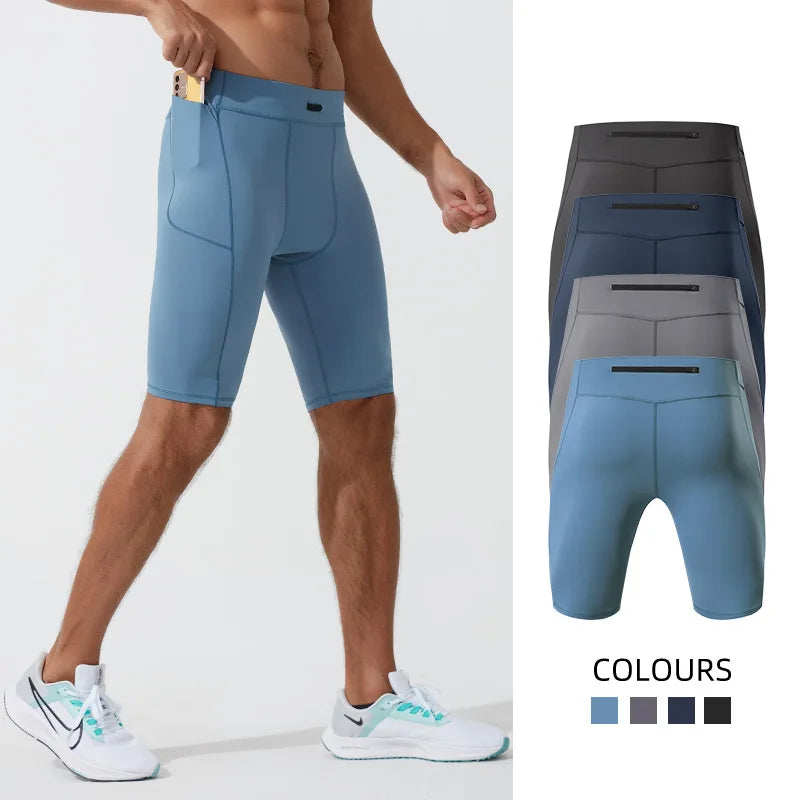 Kompressionsshorts Herren Schnell Trocknend Bodybuilding Tights Shorts Fitness Leggings Elastischer Bund Sportshorts Kurze Hose Gym Laufsport Herren