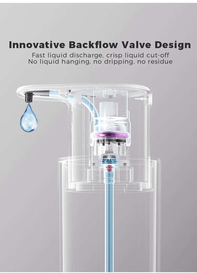480ml Küchen-Seifenspender Automatischer Sensor Händedesinfektionsmittel Maschine Intelligenter elektrischer Körperwasch-Seifenspender aus 304 Edelstahl