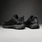 HIKEUP Leder Herrenschuhe für Herren Freizeitschuhe Mode Wasserdicht Winter Luxus Designer Marke Arbeitsstiefel Herren Rutschfeste Sneaker