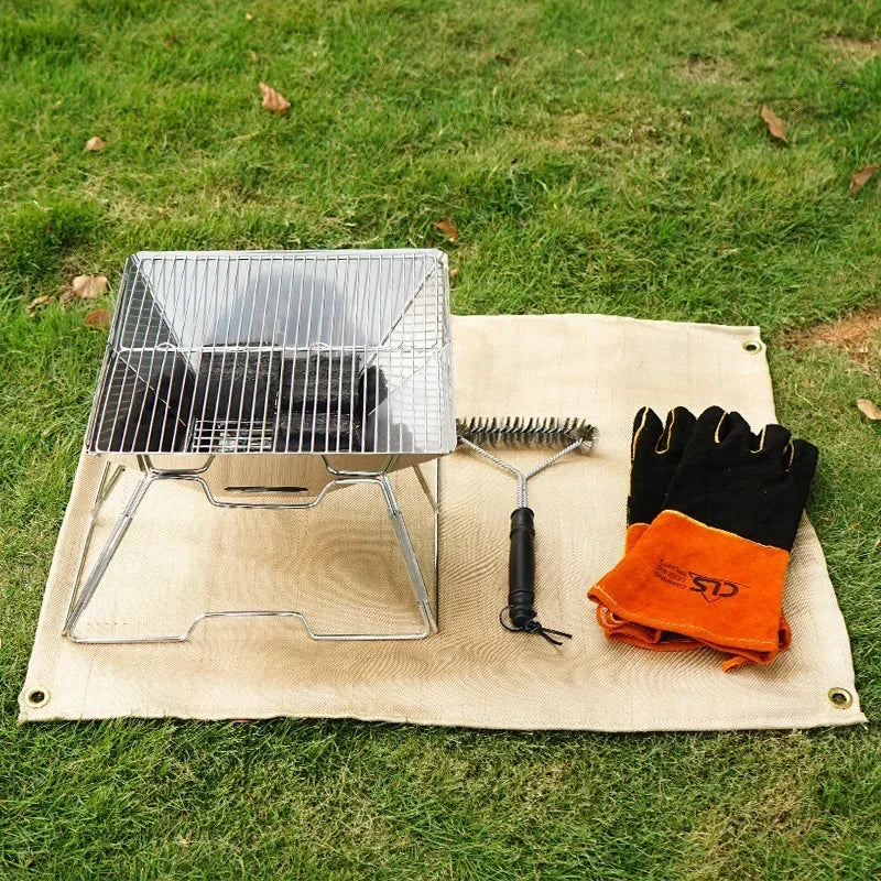 Neue Outdoor-Camping feuerfeste Matte Picknick Barbecue Isolationsmatte flammhemmend Hochtemperatur-Feuerdecke Fiberglasmatte