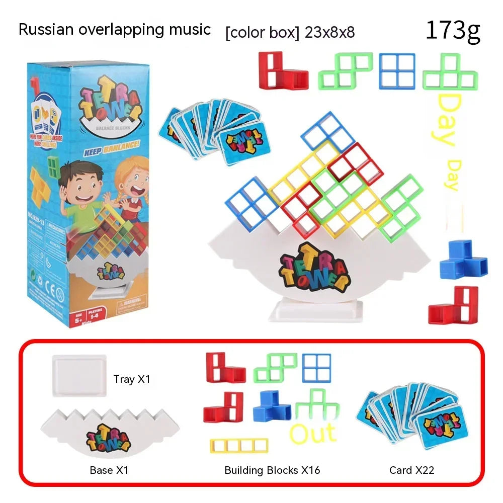 Puzzles Tetra Tower Lustiges Balance-Stapelspiel für Kinder, Erwachsene, Freunde, Teams, Wohnheime, Familien-Spieleabend, Partys, Geschenke