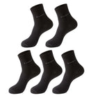 5 Paar/Herren Bambussocken Bequem Atmungsaktiv Freizeit Business Herren Crew Socken Hohe Qualität Antibakteriell Wadenhohe Socken EU39-45