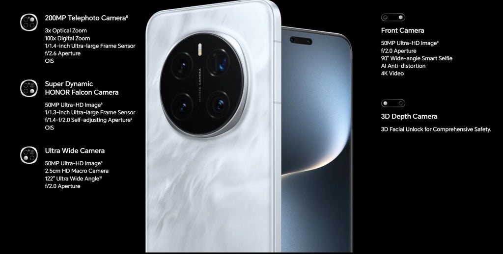HONOR Magic7 Pro 5G, EU Version, 5G Smartphone, Snapdragon 8 Elite, 12GB+512GB, 100W SuperCharge, 5270 mAh Akku, 6.8 Zoll Display