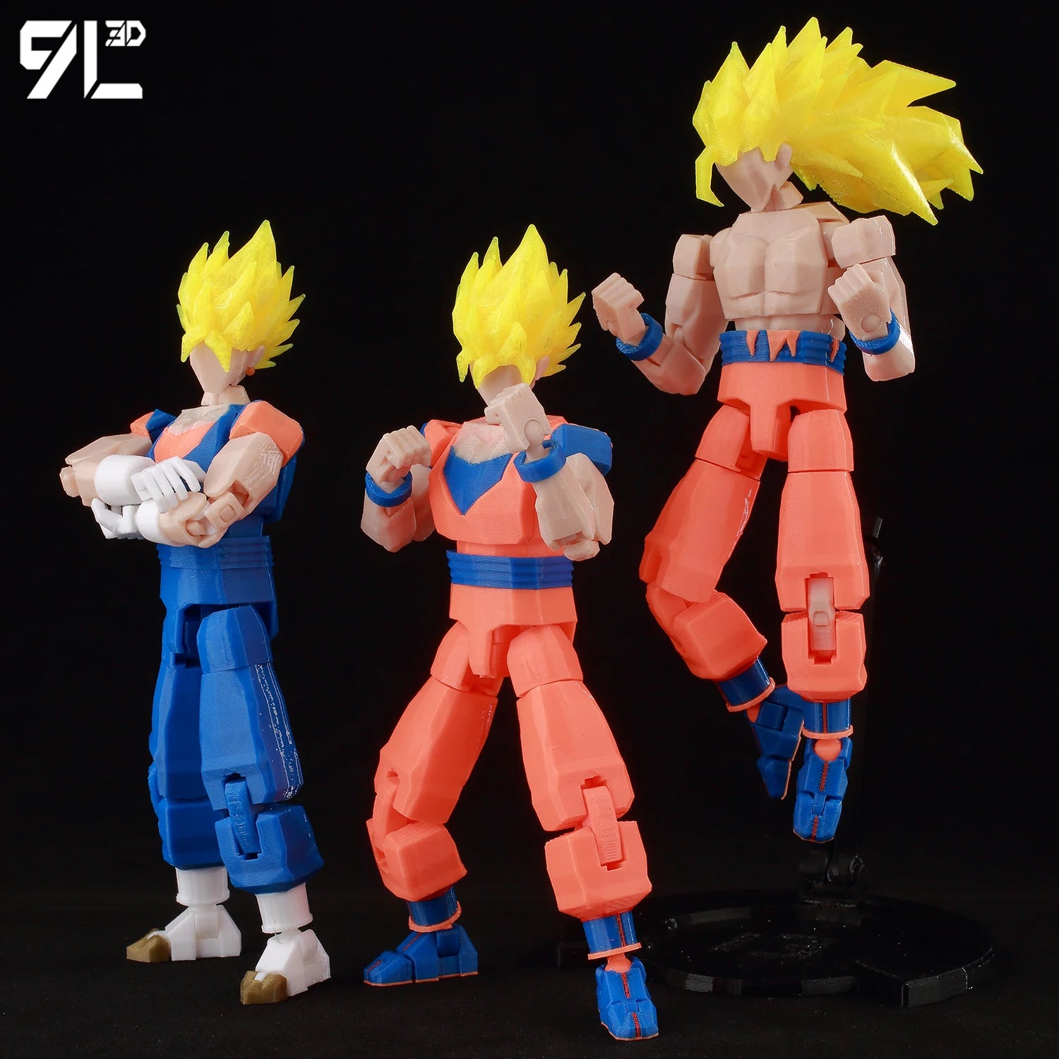 9L3D Gedruckte Dragon Ball Son Goku Vegeta Beerus Frieza Anime Lucky13 Dummy13 Titan13 Actionfiguren Mehrgelenkige Bewegliche Spielzeuge