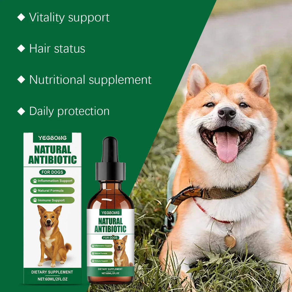 60ml Multivitamin-Ergänzung für Hunde zur Stärkung des Immunsystems, sanfte Formel zur Linderung von Hautbeschwerden, tägliche Nahrungsergänzung