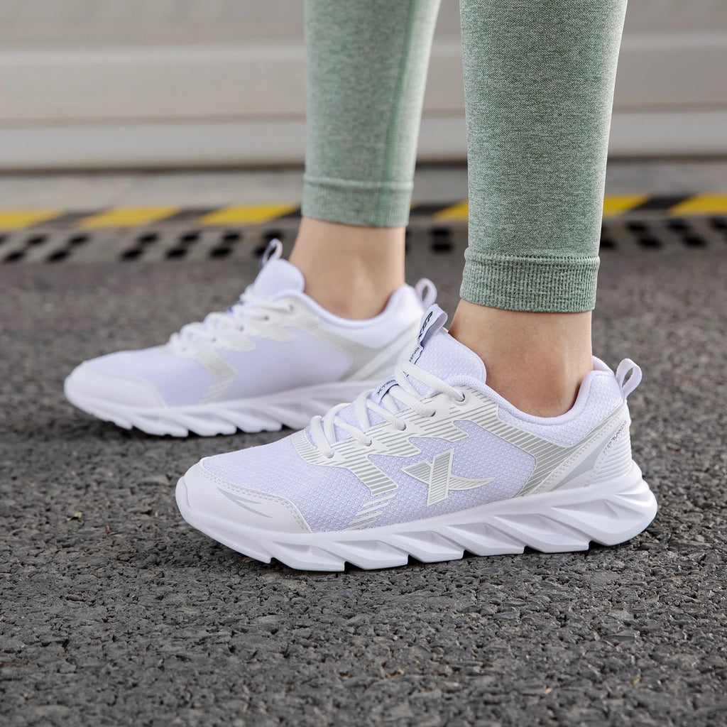 Xtep Damen Laufschuhe Verschleißfeste Freizeit-Sportschuhe Für Damen Winter Tennis Sneaker Damen Weiß 879318110073