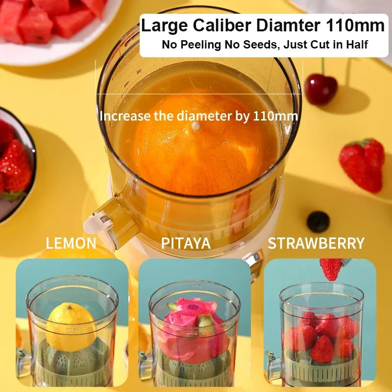 Elektrische Orangenpresse Tragbarer Zitrusentsafter Fruchtsaftpresse Fruchtfleischabscheider Entsafter USB-Ladefunktion 600 ml Smoothie-Mixer