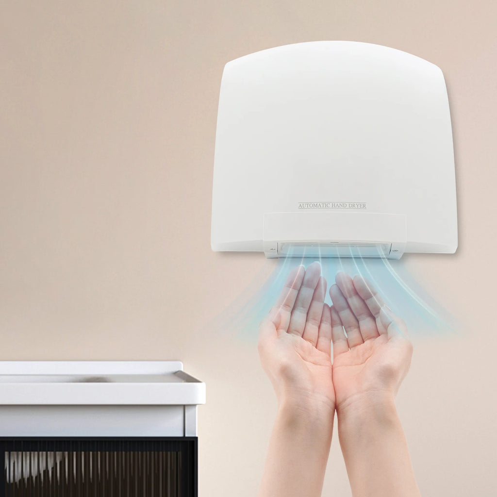 Electric Hand Dryer, Commercial Compact Air Hand Dryer, Automatic Hand Air Dryer  White 220-240V
