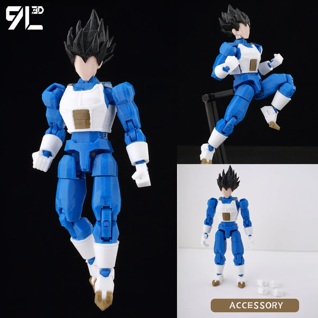 9L3D Gedruckte Dragon Ball Son Goku Vegeta Beerus Frieza Anime Lucky13 Dummy13 Titan13 Actionfiguren Mehrgelenkige Bewegliche Spielzeuge